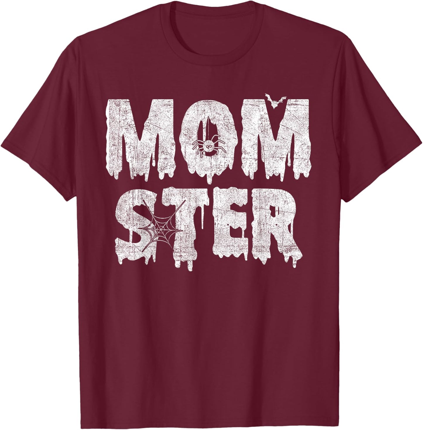 Funny Momster Dadcula Halloween Mom Dad Matching Costume T-Shirt - T-Shirt | Maroon