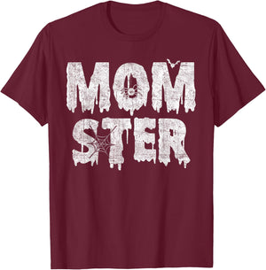 Funny Momster Dadcula Halloween Mom Dad Matching Costume T-Shirt - T-Shirt | Maroon