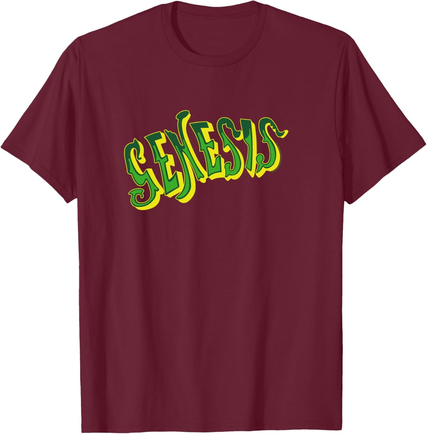Genesis Old School Logo Green T-Shirt - T-Shirt | Maroon