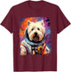 Westie Dog West Highland White Terrier Space T-Shirt - T-Shirt | Maroon