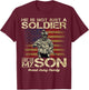Proud Army Family He is Not Just A Soldier He is My Son T-Shirt - T-Shirt | Maroon