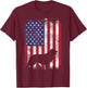 America Flag Golden Retriever 4th Of July US Patriotic Dog T-Shirt - T-Shirt | Maroon