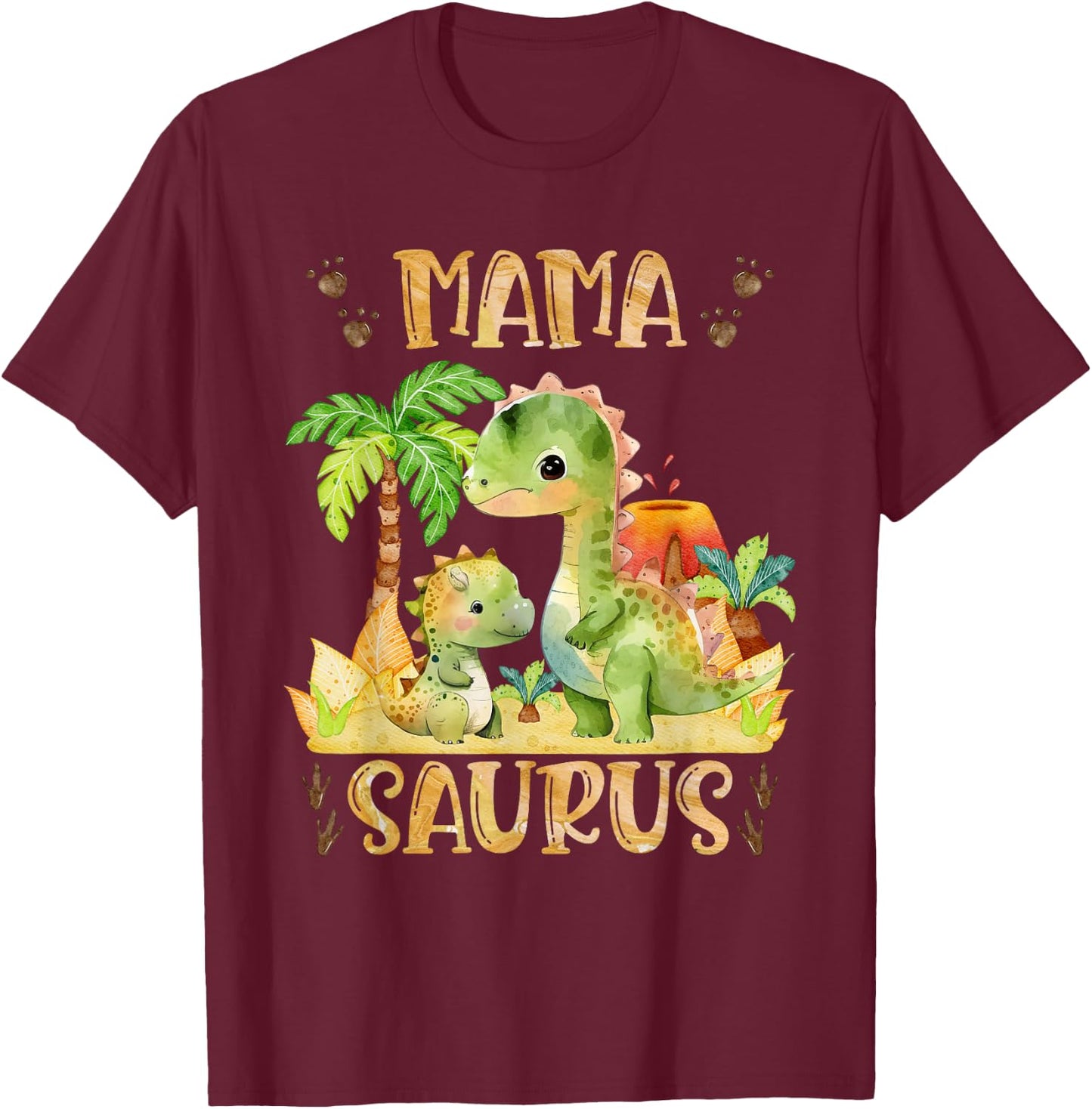 Mamasaurus Muttertag Mama Dinosaurier Mama Saurus Mütter T-Shirt - T-Shirt | Maroon