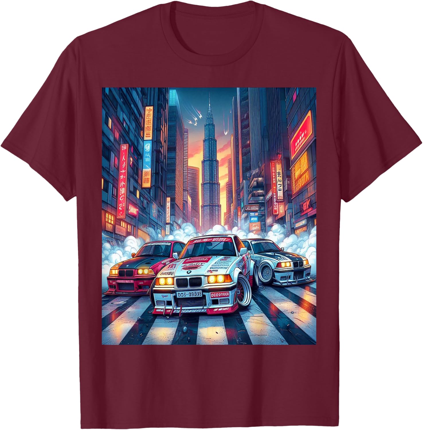 3 E36 in town drift T-Shirt - T-Shirt | Maroon