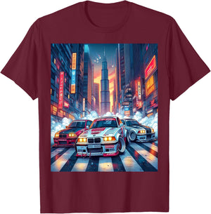 3 E36 in town drift T-Shirt - T-Shirt | Maroon