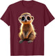 Meerkat Animal Lovers Cute Surikate Meerkat , black T-Shirt - T-Shirt | Maroon