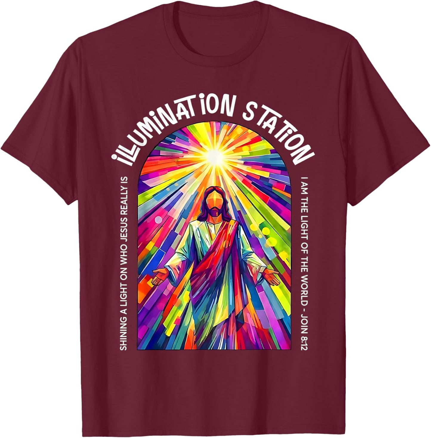 VBSCrew 2026 Illumination-Station Vacation Bible School T-Shirt - T-Shirt | Maroon