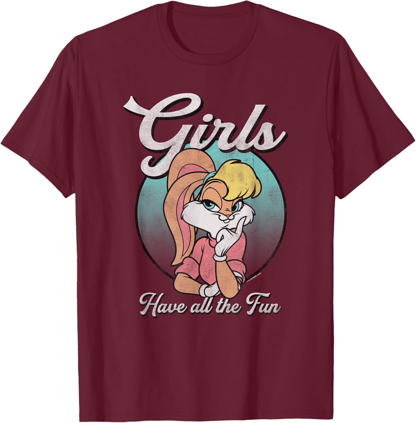 Looney Tunes Lola Bunny Portrait Girls Just Wanna Have Fun T-Shirt - T-Shirt | Maroon