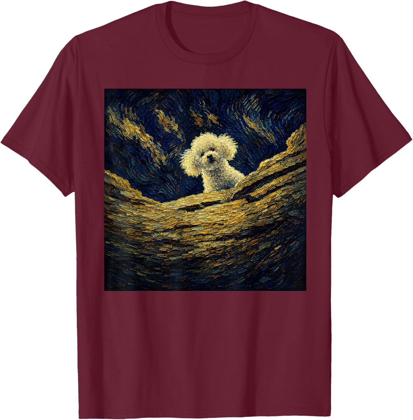 A Little Lamb in the Killer Silence Cute Serial Dog T-Shirt - T-Shirt | Maroon