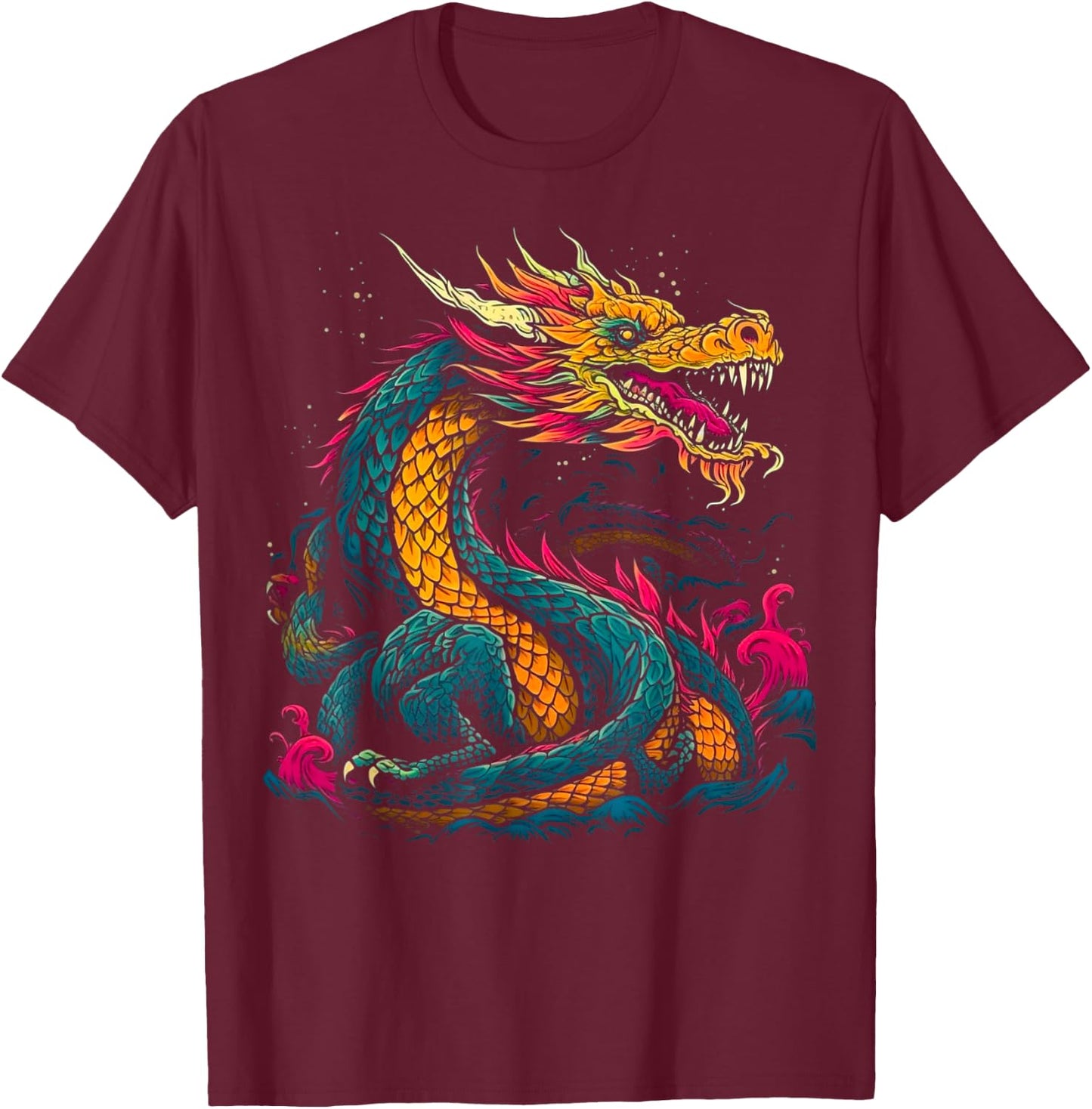 Tiamat Queen Mother Dragon Babylonian Mythology T-Shirt - T-Shirt | Maroon