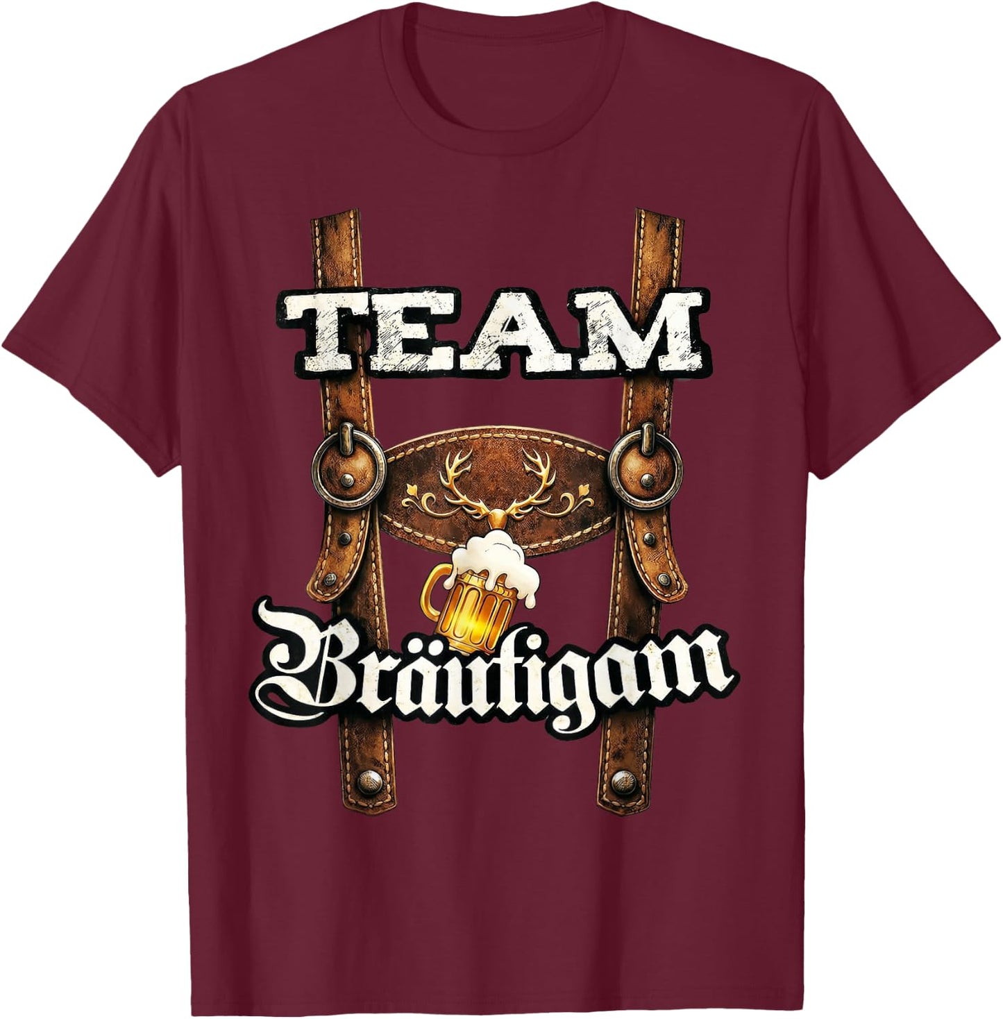 Poltern Männer JGA Junggesellenabschied Polterabend T-Shirt - T-Shirt | Maroon