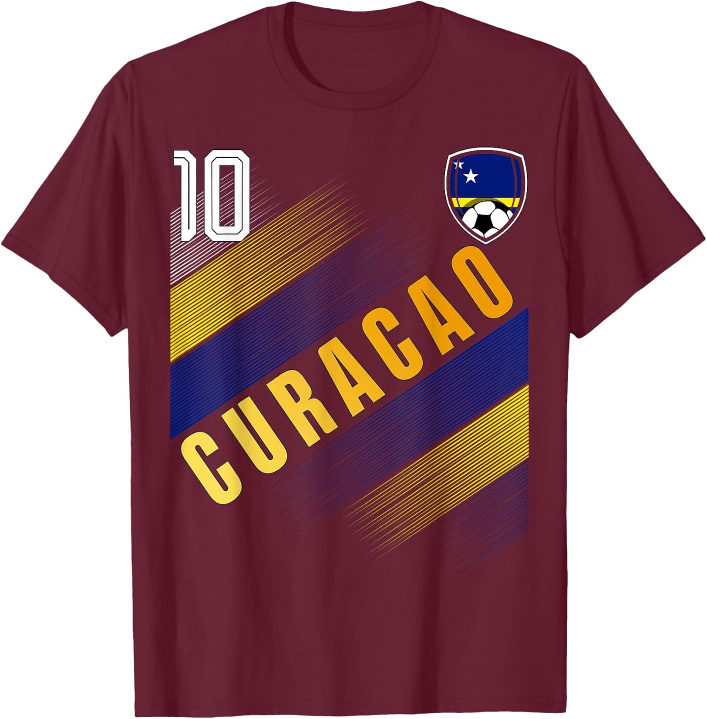 Curacao Flag Curacaoan Pride Lovers T-Shirt - T-Shirt | Maroon