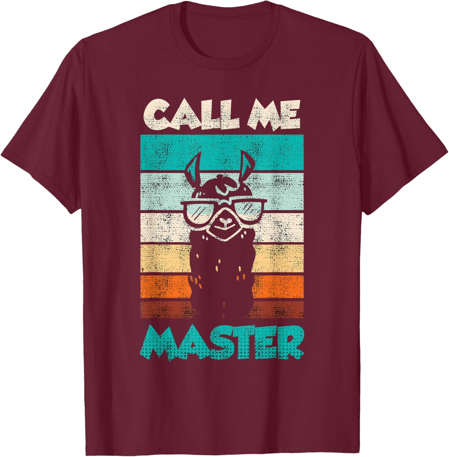 Call Me Master 2024 , black T-Shirt - T-Shirt | Maroon