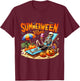 Summerween Halloween Skeleton Ice Cream Summer Vacation Women T-Shirt - T-Shirt | Maroon