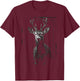 Hirsch Artwork Motiv - Kunst Tier Hirsch T-Shirt - T-Shirt | Maroon