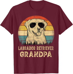 Vintage Labrador Retriever Grandpa Dog Lovers Father's Day Women T-Shirt - T-Shirt | Maroon