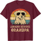 Vintage Labrador Retriever Grandpa Dog Lovers Father's Day Women T-Shirt - T-Shirt | Maroon