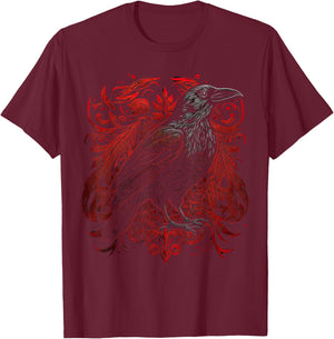 Odin's Raven Viking Norse Runes Nordmann Mythology T-Shirt - T-Shirt | Maroon