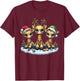 Cute Santa Reindeer Elf Giraffe Christmas Kids T-Shirt - T-Shirt | Maroon