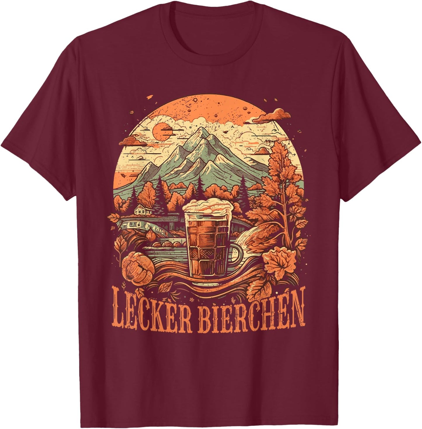 Lecker Bierchen T-Shirt - T-Shirt | Maroon