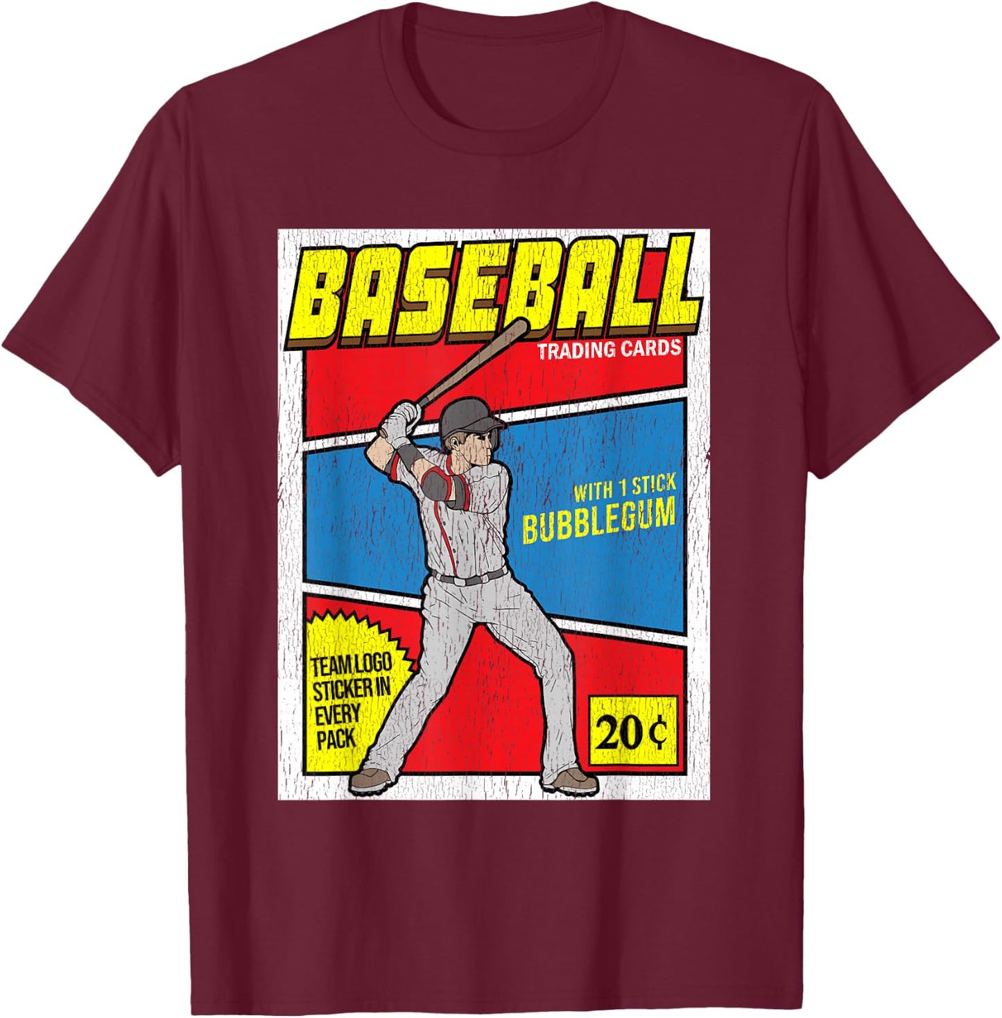 Baseball Collection Baseball Cards T-Shirt - T-Shirt | Maroon