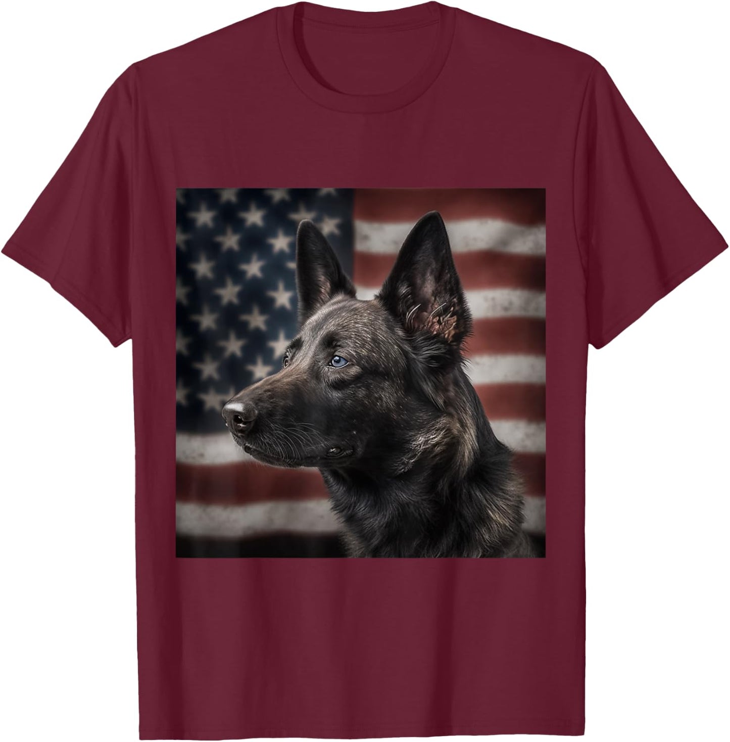Dutch Shepherd 4th of July - Dutch Shepherd USA T-Shirt - T-Shirt | Maroon