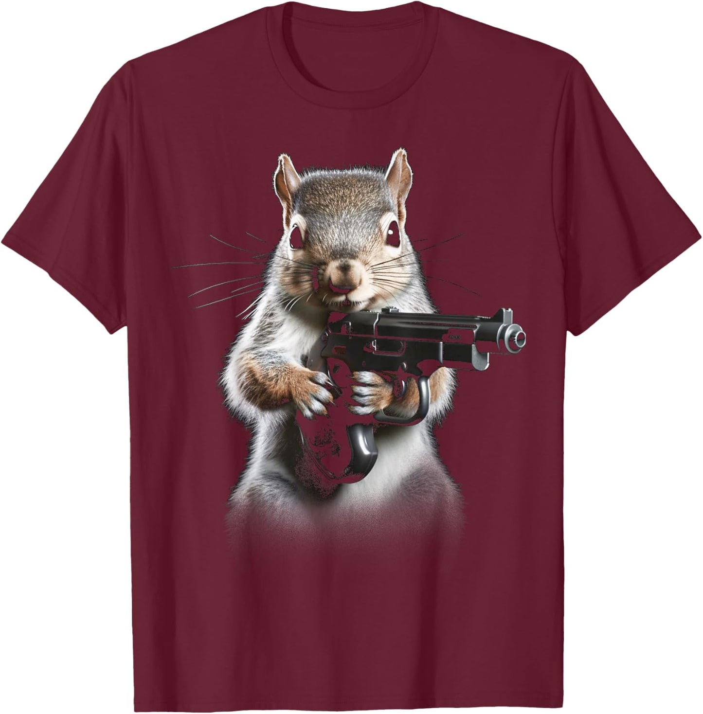 Squirrel Whisperer cool funny gun squirrel lover T-Shirt - T-Shirt | Maroon