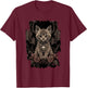Mystic Cat with Wings - Gothic , Black, S T-Shirt - T-Shirt | Maroon