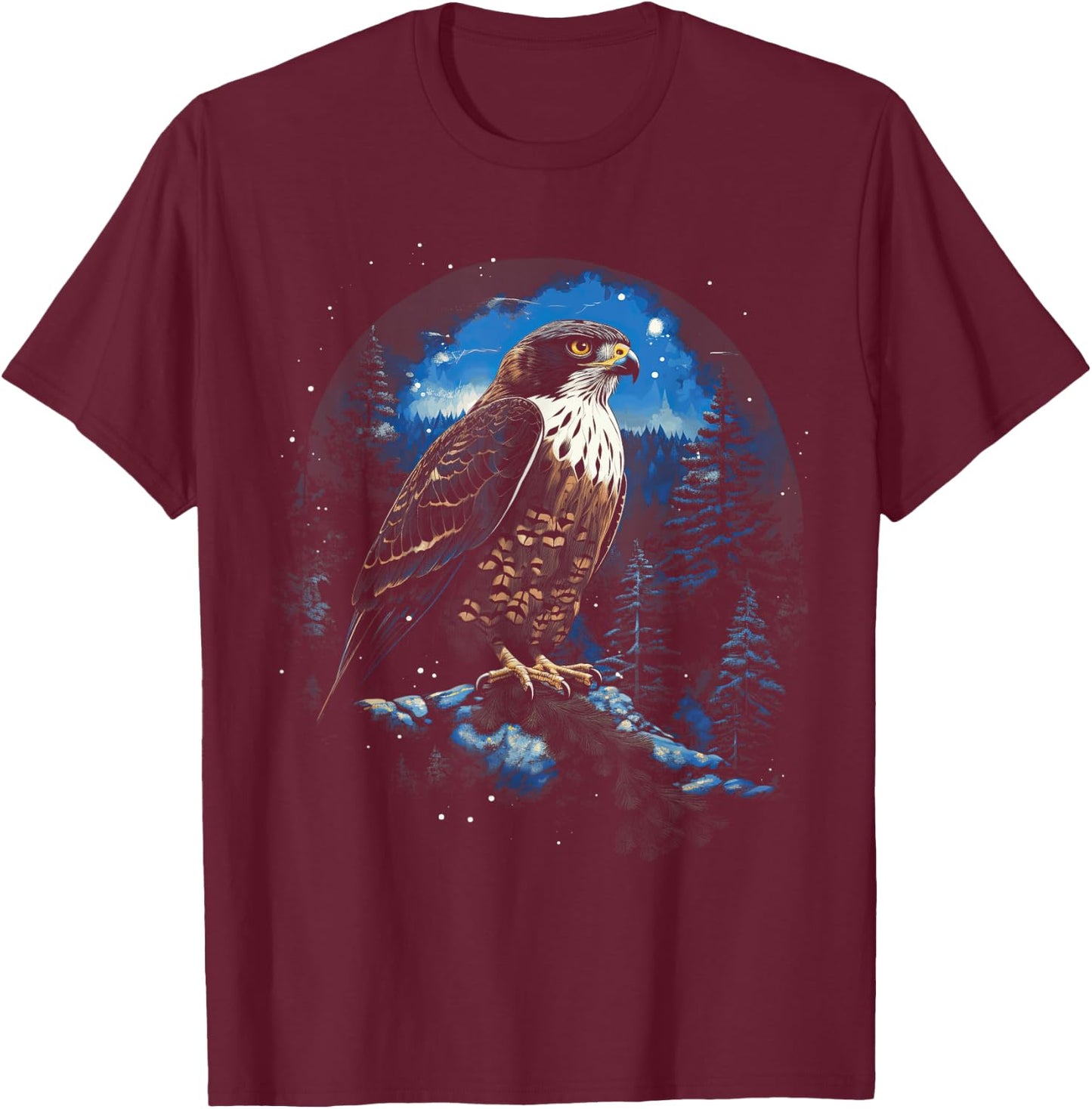 Falcon Animal Wildlife T-Shirt - T-Shirt | Maroon