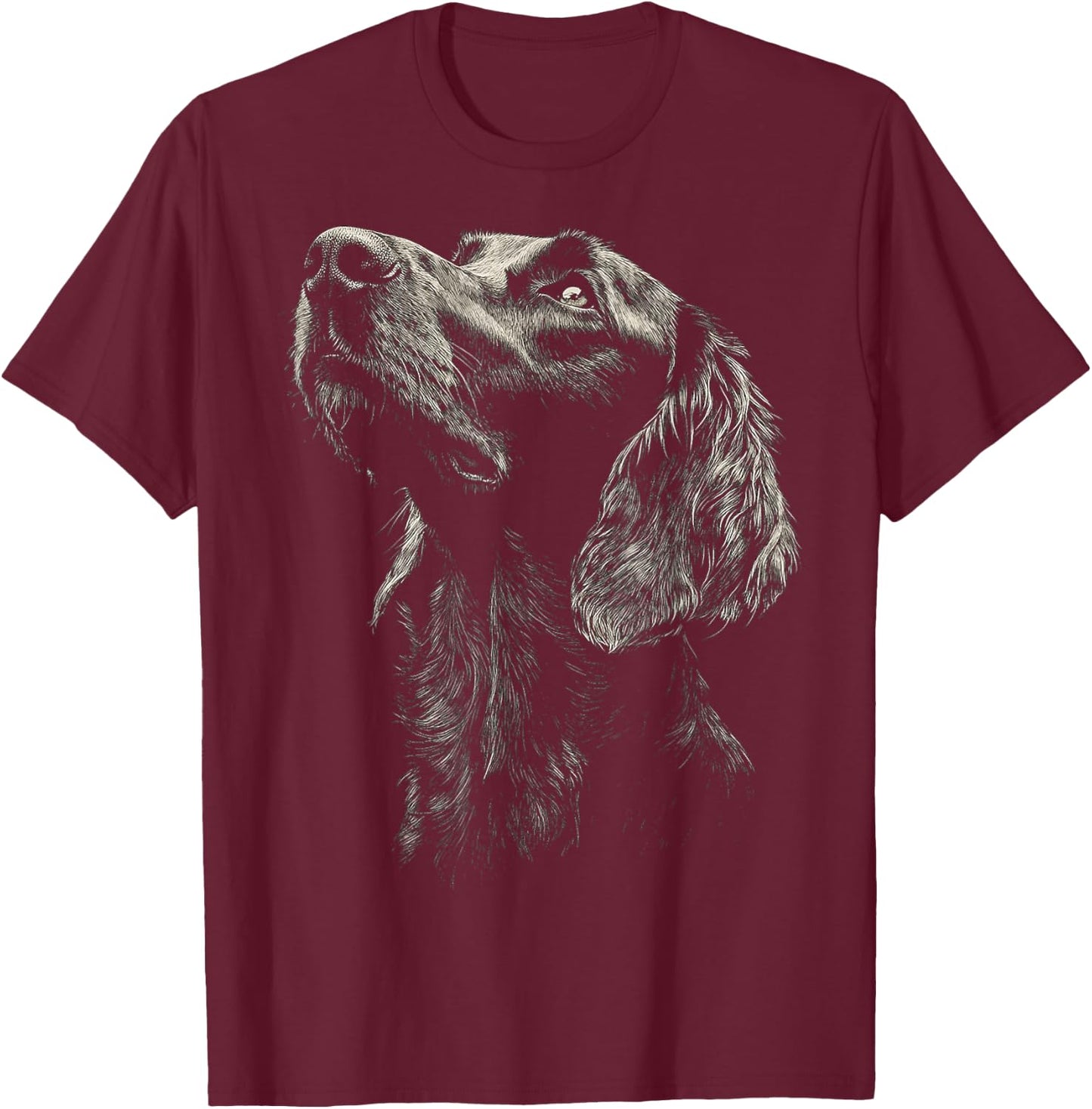 Irish Setter Dog Motif Pet Artwork Irish Setter Women Kids T-Shirt - T-Shirt | Maroon