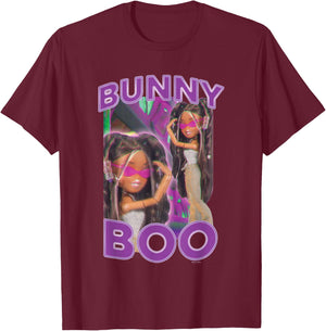 Bratz Bunny Boo Sasha Doll Sassy Portrait Vintage T-Shirt - T-Shirt | Maroon