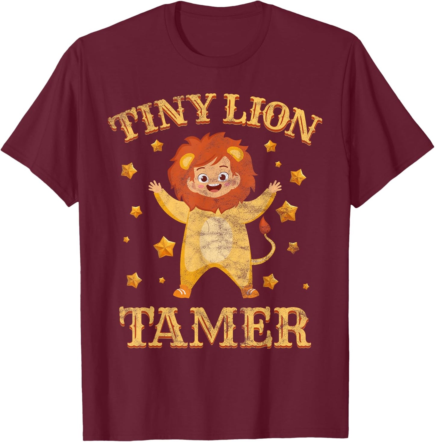 Circus Lion Tamer Shirt - Circus Shirts - Tiny Lion Tamer T-Shirt - T-Shirt | Maroon