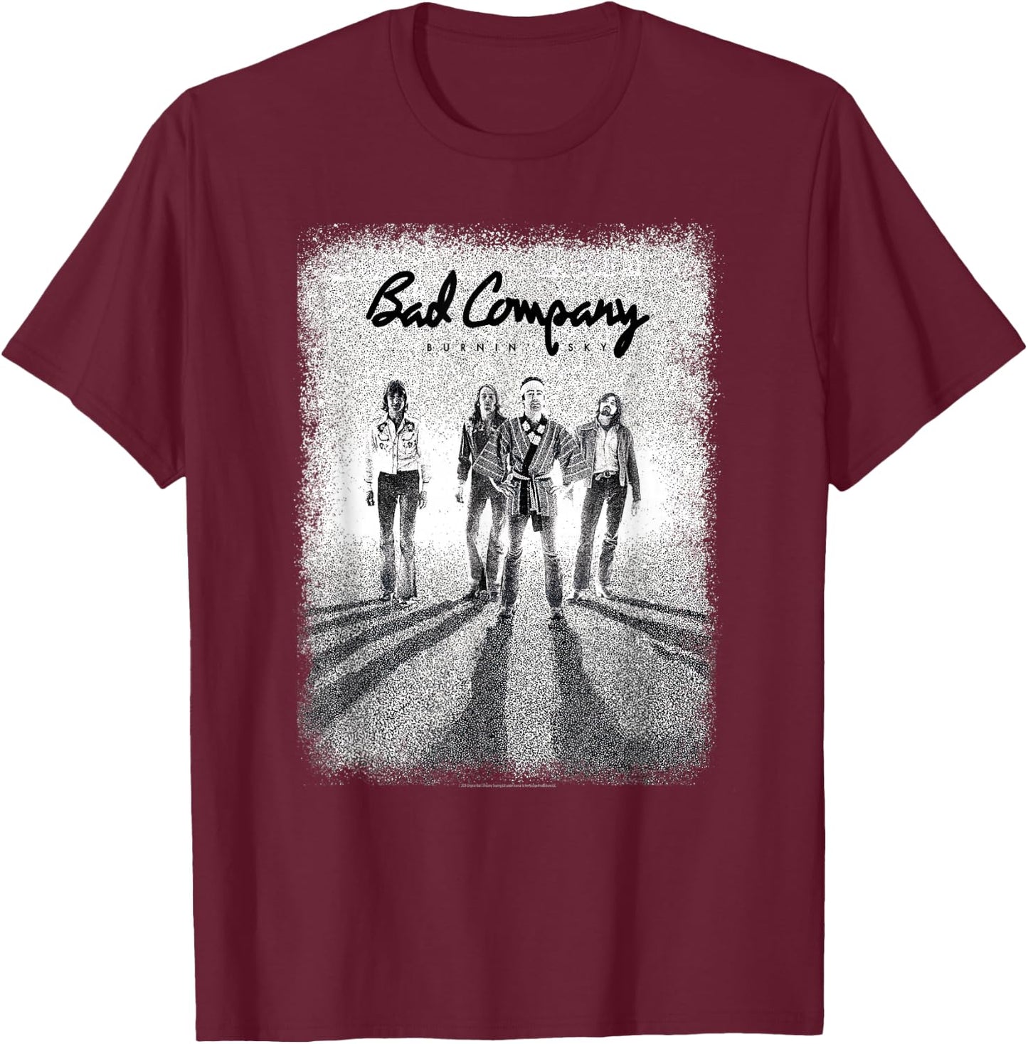 Bad Company Burnin' Sky Photo T-Shirt - T-Shirt | Maroon