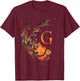 Letter G dragon monogram T-Shirt - T-Shirt | Maroon