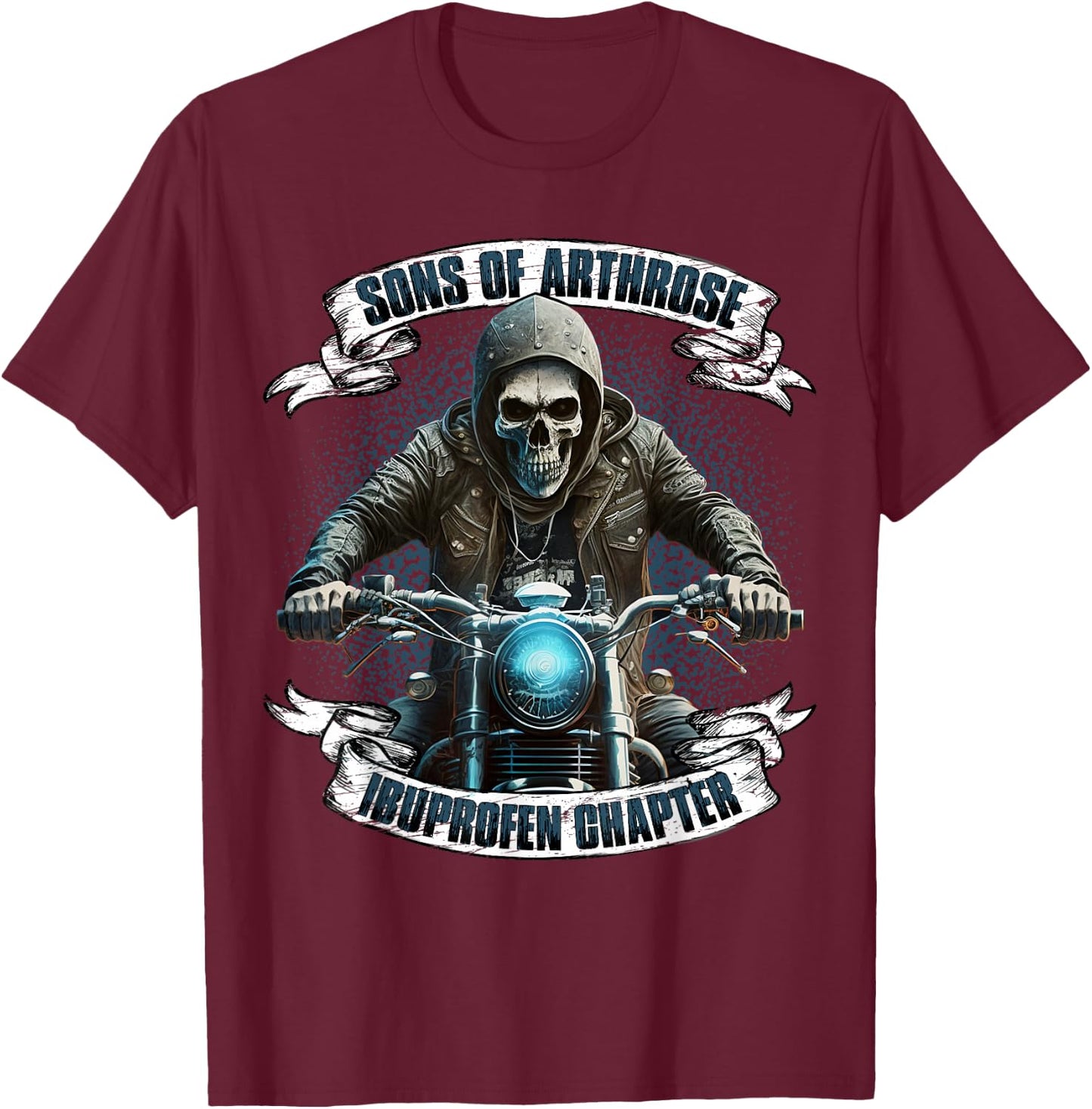 Sons of Arthrose - Ibuprofen Chapter Biker Motorradfahrer T-Shirt - T-Shirt | Maroon