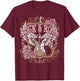 Rock and Roll Wild Spirit Boho Angel Wings Floral Guitar , black T-Shirt - T-Shirt | Maroon