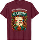 Woman Bingo Player Gambling Bingo Card Game T-Shirt - T-Shirt | Maroon