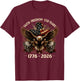 Faith Freedom America 250th Anniversary USA Christian Men T-Shirt - T-Shirt | Maroon