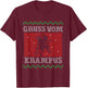 Retro Krampus Designs & Women Kramperl Christmas Demon Ugly Christmas Gruss Vom Krampus T-Shirt - T-Shirt | Maroon