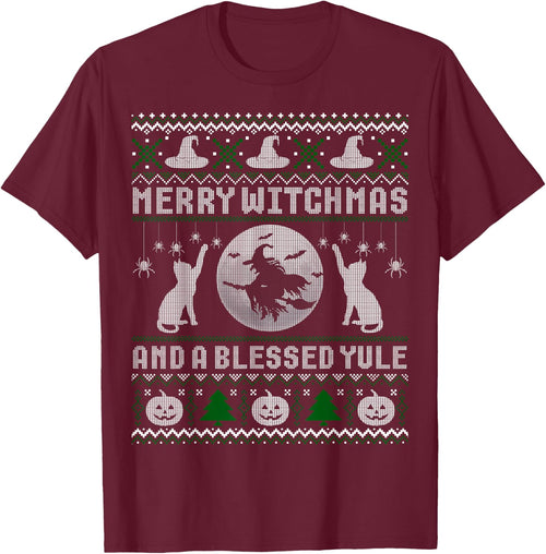 Merry Witchmas Cat Lover Ugly Christmas Sweaters Men Women Kids