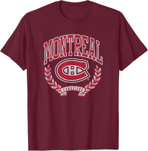 Montreal Canadiens Vintage Victory Royal Officially Licensed T-Shirt - T-Shirt | Maroon