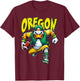 Classic Art Oregons Proud Name Personalized Apparel Sports T-Shirt - T-Shirt | Maroon