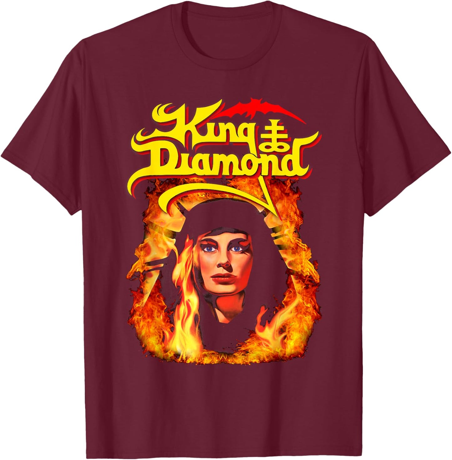 Portrait Fatal , Black, S T-Shirt - T-Shirt | Maroon
