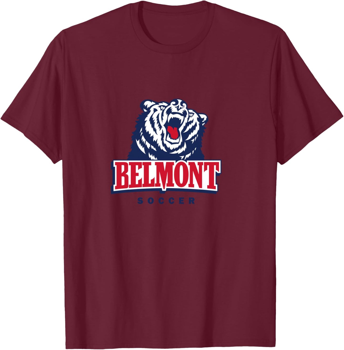 Belmont University Soccer Bruins Apparel Fans T-Shirt - T-Shirt | Maroon