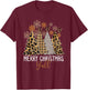 Family 2024 Merry Christmas Y'All Tree Leopard Pajamas T-Shirt - T-Shirt | Maroon