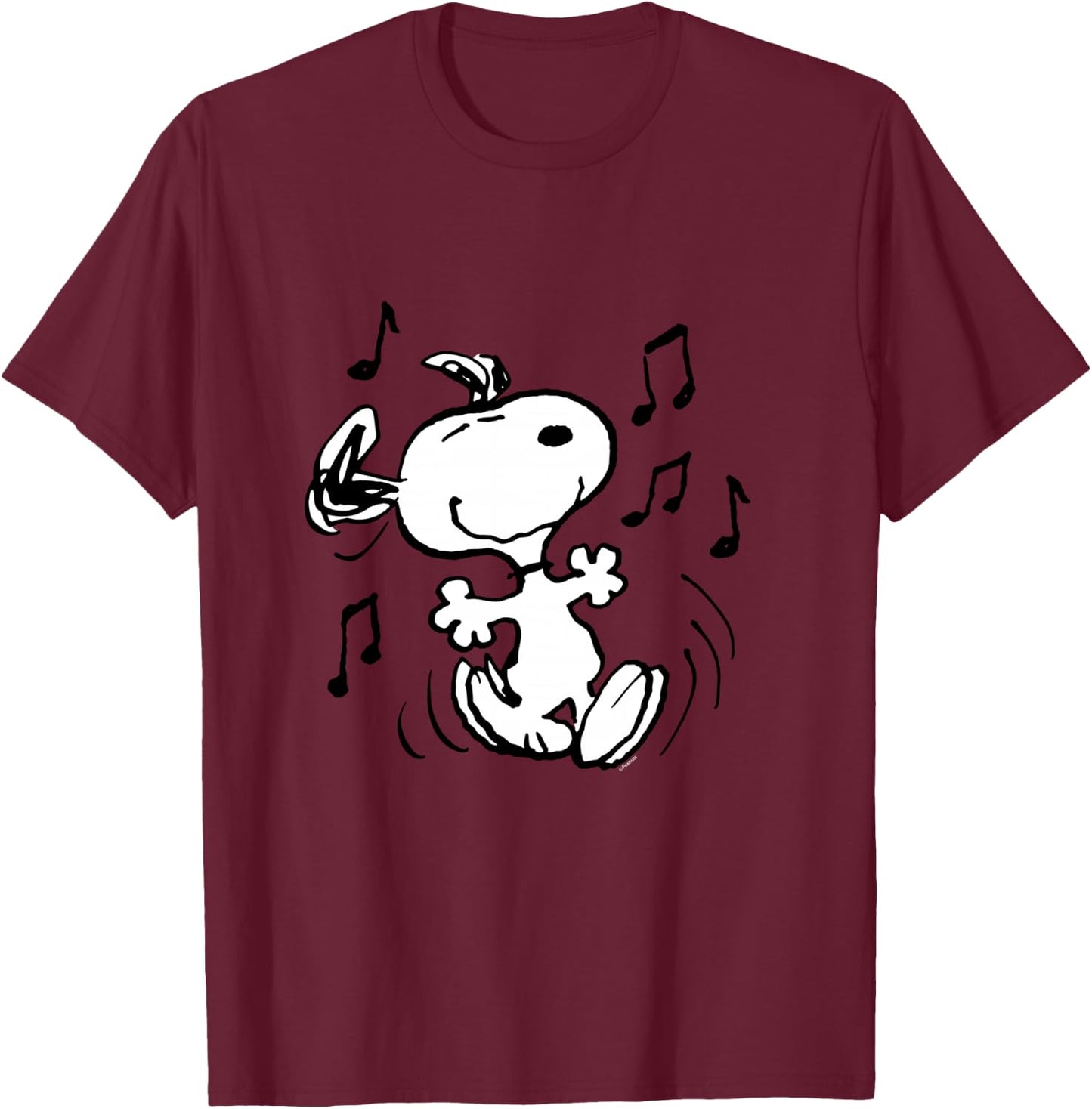 Peanuts Snoopy Dancing Shirt, blue T-Shirt - T-Shirt | Maroon