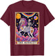 The Audacity Tarot Card Shirt Rainbow Skeleton Unicorn Lovers , black T-Shirt - T-Shirt | Maroon
