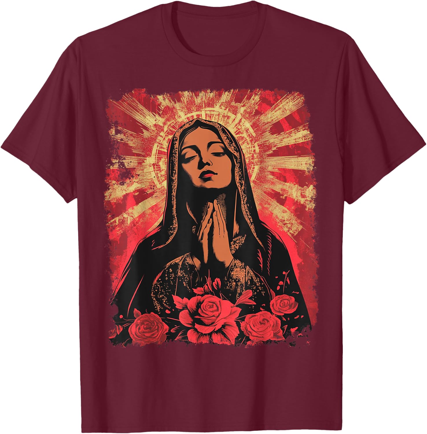 The Virgin Mary T-Shirt - T-Shirt | Maroon