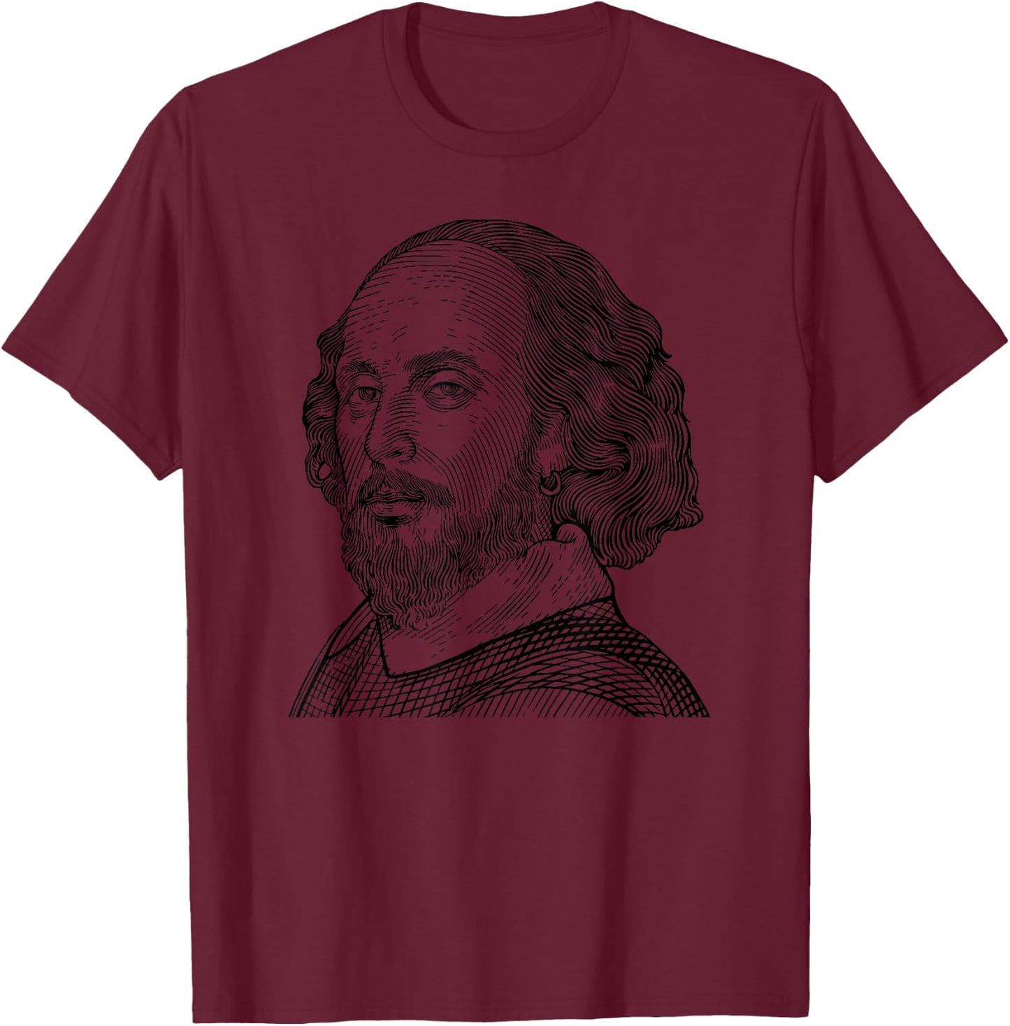 William Shakespeare Literature T-Shirt - T-Shirt | Maroon