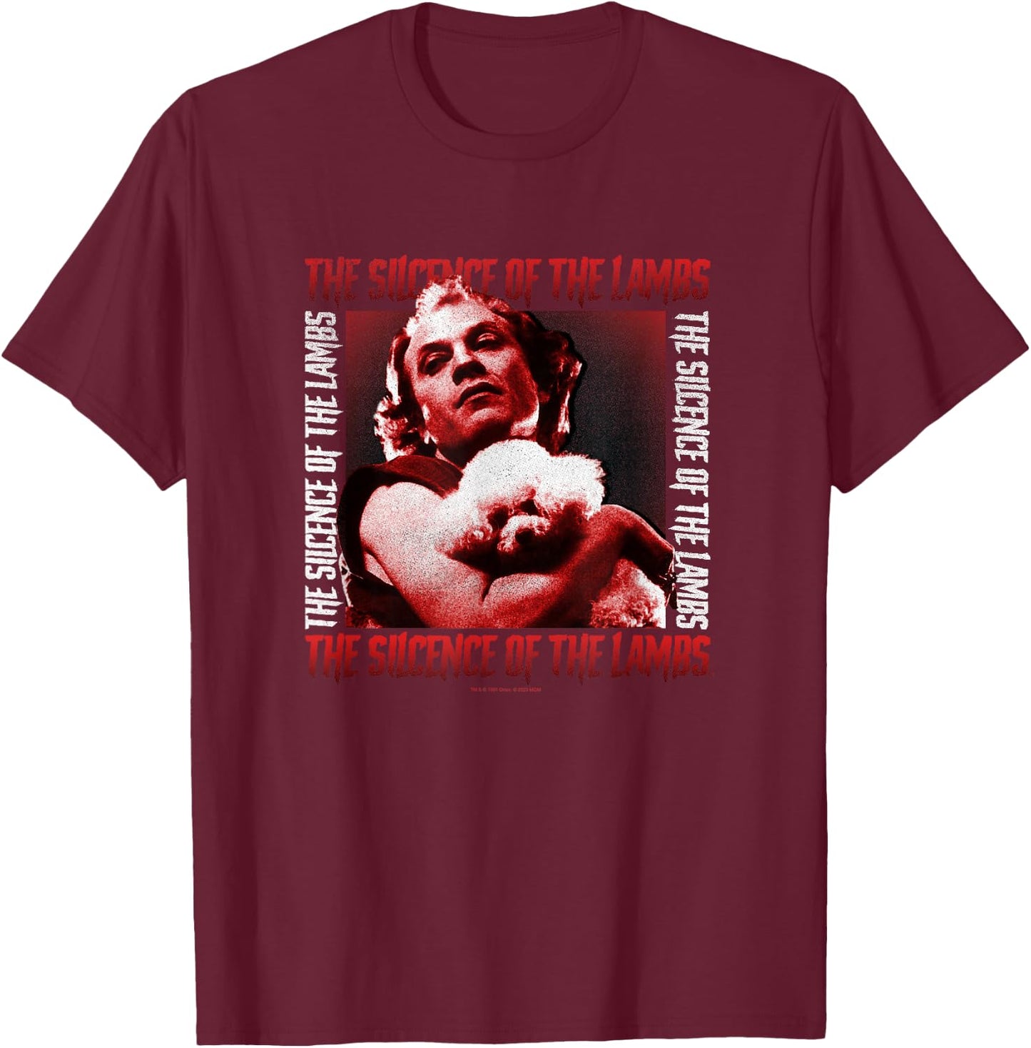 The Silence of The Lambs Buffalo Bill Vintage Portrait T-Shirt - T-Shirt | Maroon